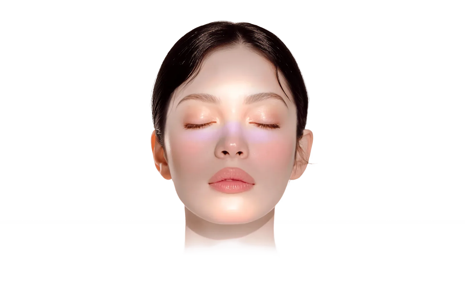 Light falling across a resting face