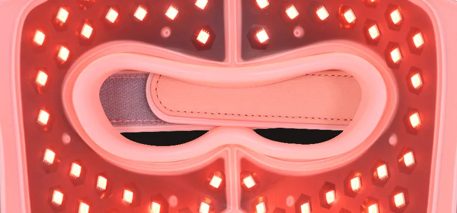 The integrated eye shield in close detail