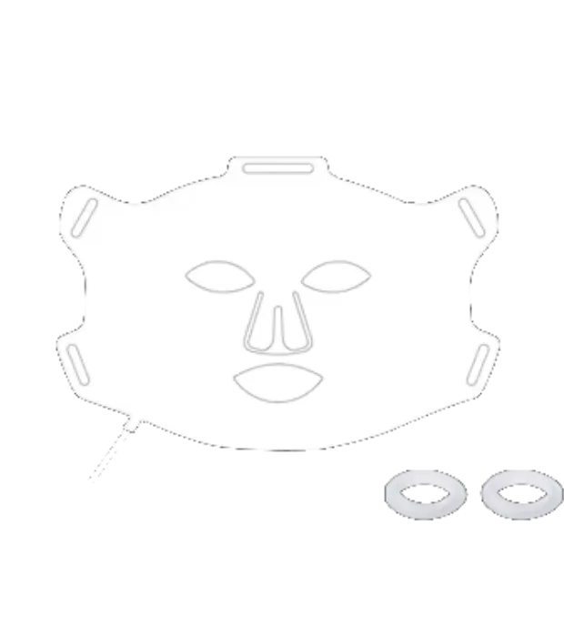 A typical LED mask with a separate eye shield