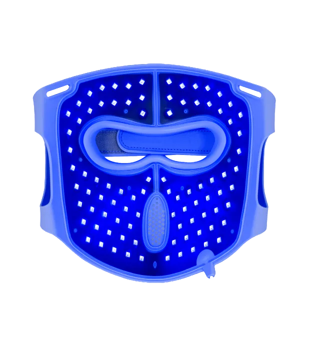 The Eva panel lit blue